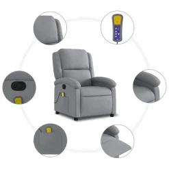 Sillón de masaje Caléndula reclinable 6 puntos 99,5x71x86,5 cm