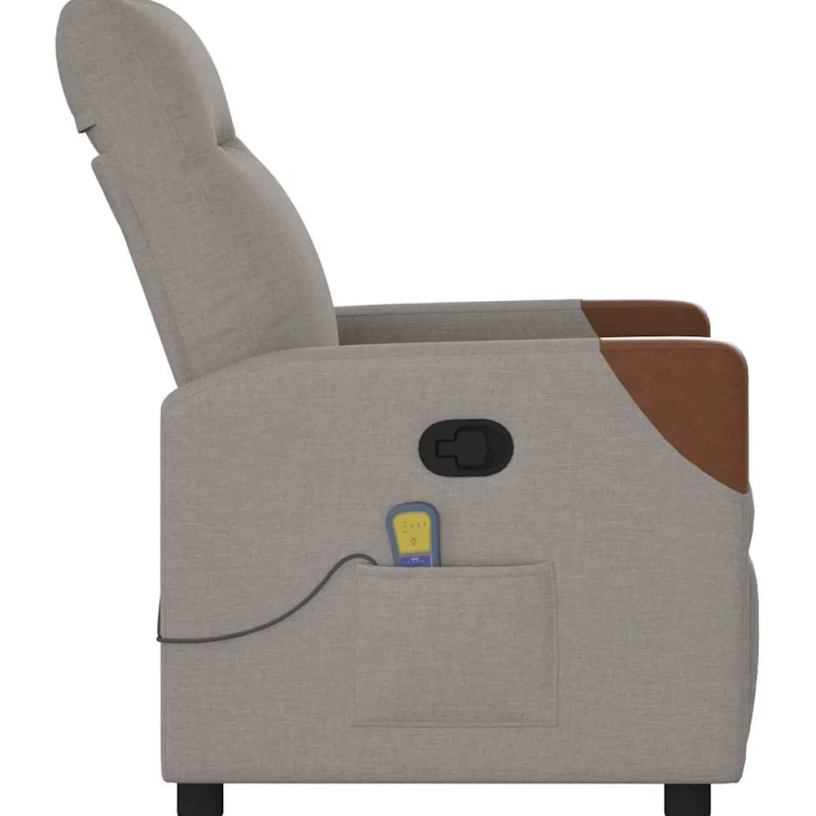 Sillón de masaje Catalina reclinable + 6 puntos de masaje + mando gris 84-100x69x86 cm