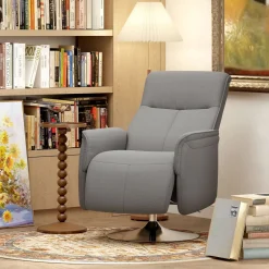 Sillón de masaje Kira Homcom 10 puntos de masaje + reposapiés + mando gris 117x68,5x77 cm