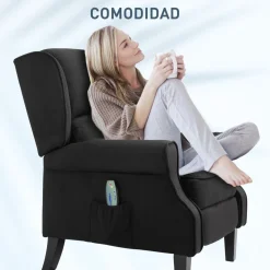 Sillón de masaje Madreselva Homcom reclinable con mando a distancia 101x78x83-153 cm