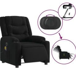 Sillón de masaje Mostera reclinable 6 puntos de masaje 99x75,5x93 cm