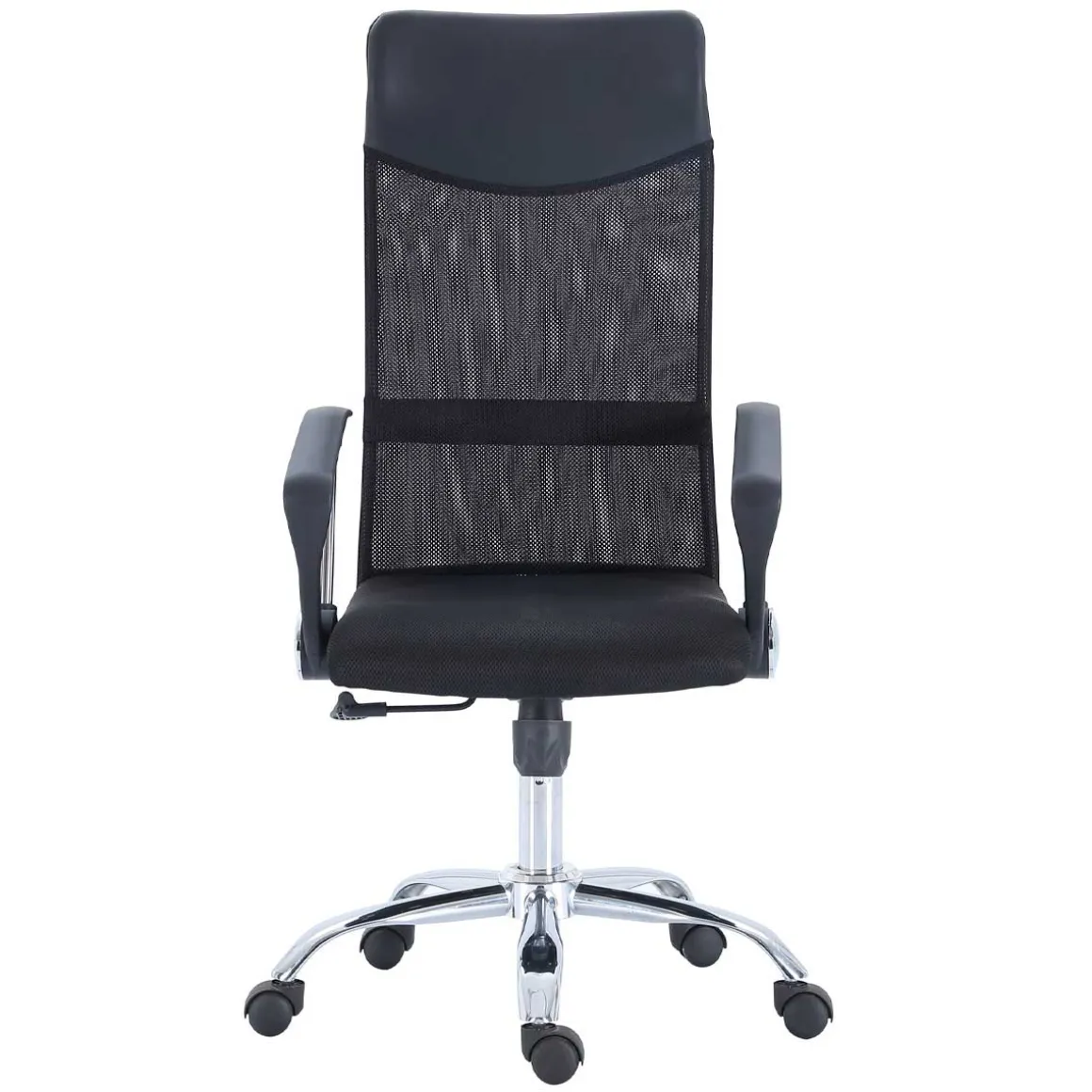Sillón giratorio Coach altura regulable con reposabrazos negro 112-122x64x64 cm
