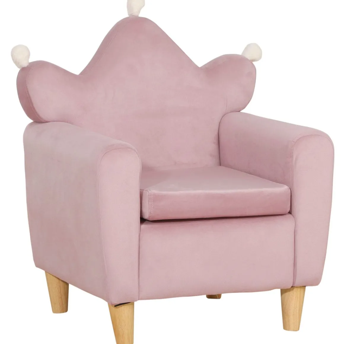 Sillón infantil Mandy Homcom diseño mini +3A rosa 58x50x42 cm