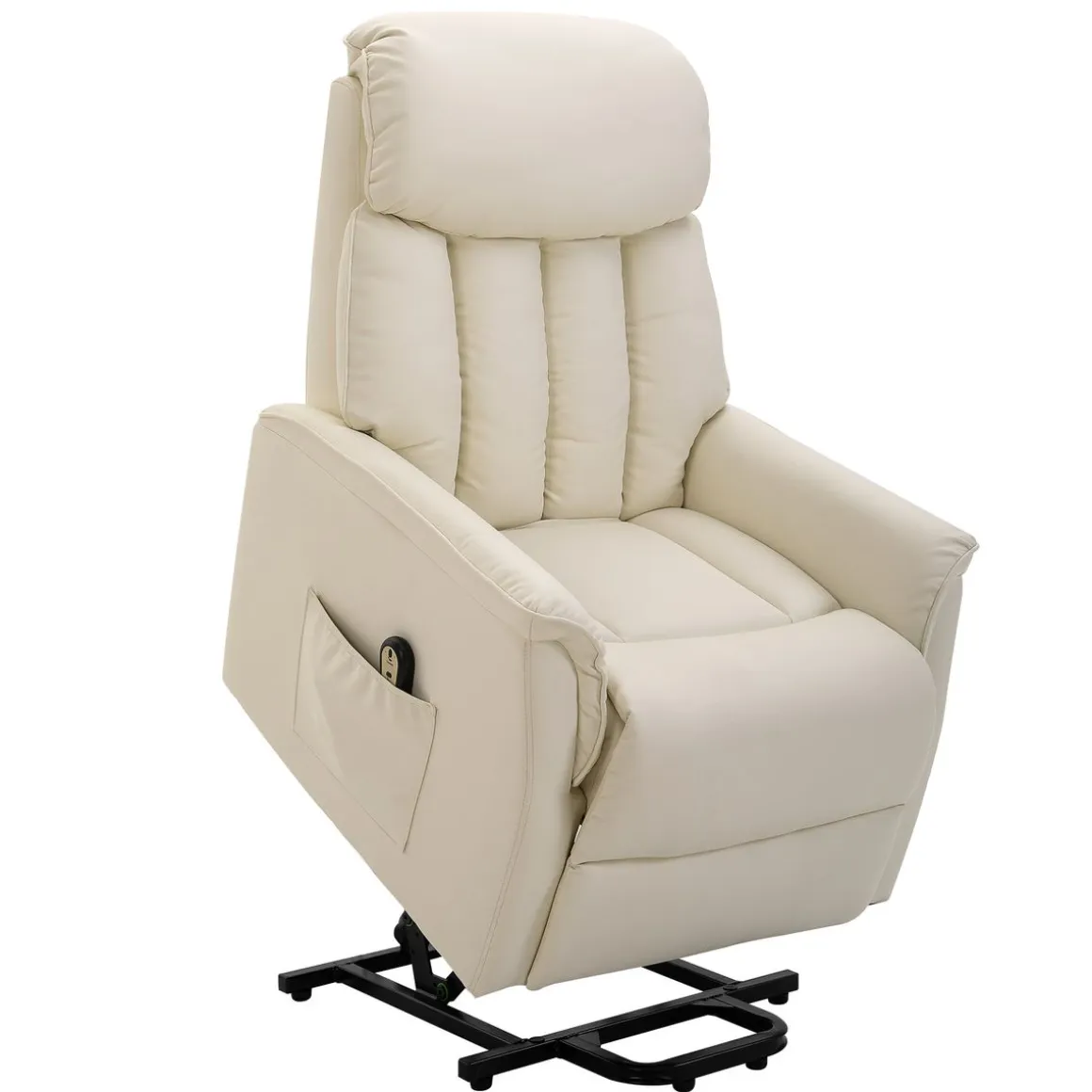 Sillón levantapersonas Medellín Homcom mando a distancia crema 104x80x94 cm