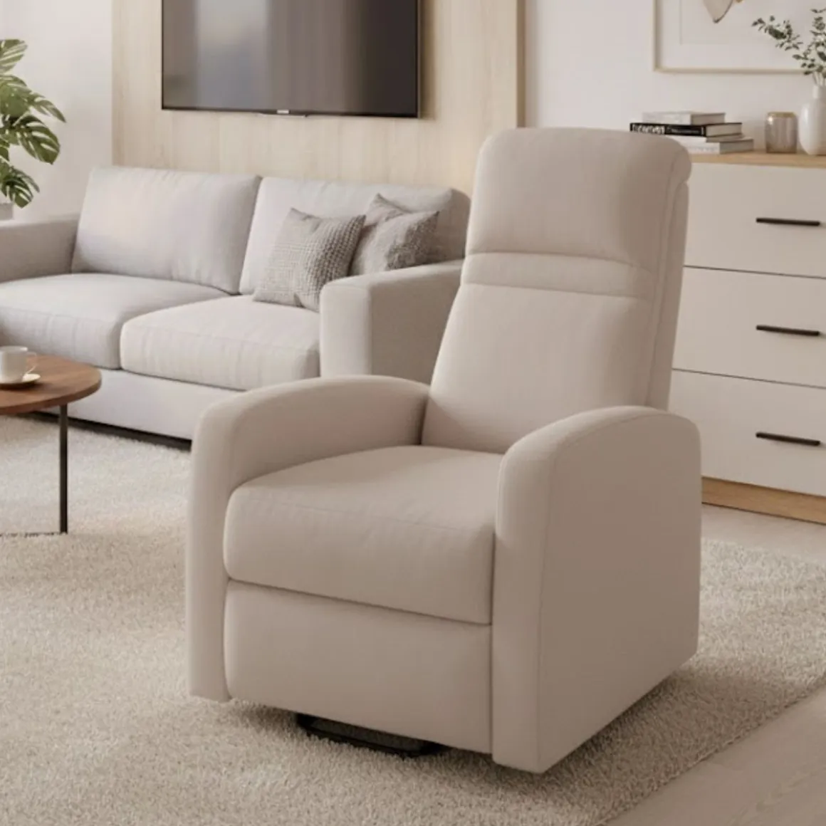 Sillón levantapersonas Power Lift Condal eléctrico con reposapiés beige 103x78x93 cm
