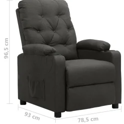 Sillón Marte reclinable con bolsillo lateral 96,5x78,5x93 cm