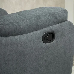 Sillón Olite Homcom reclinable extra acolchado gris 105,5x97x96 cm