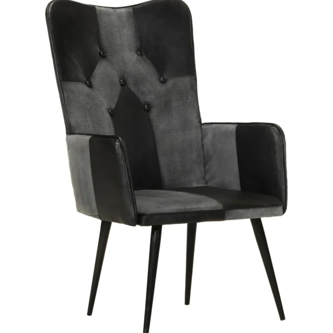 Sillón orejero Remo cuero 97x41x55 cm