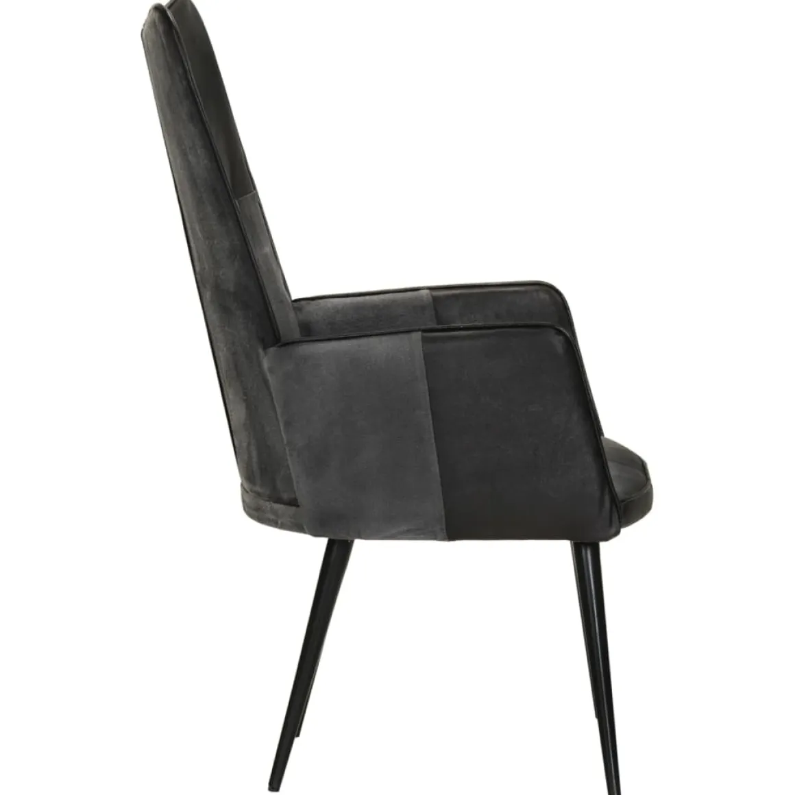 Sillón orejero Remo cuero 97x41x55 cm