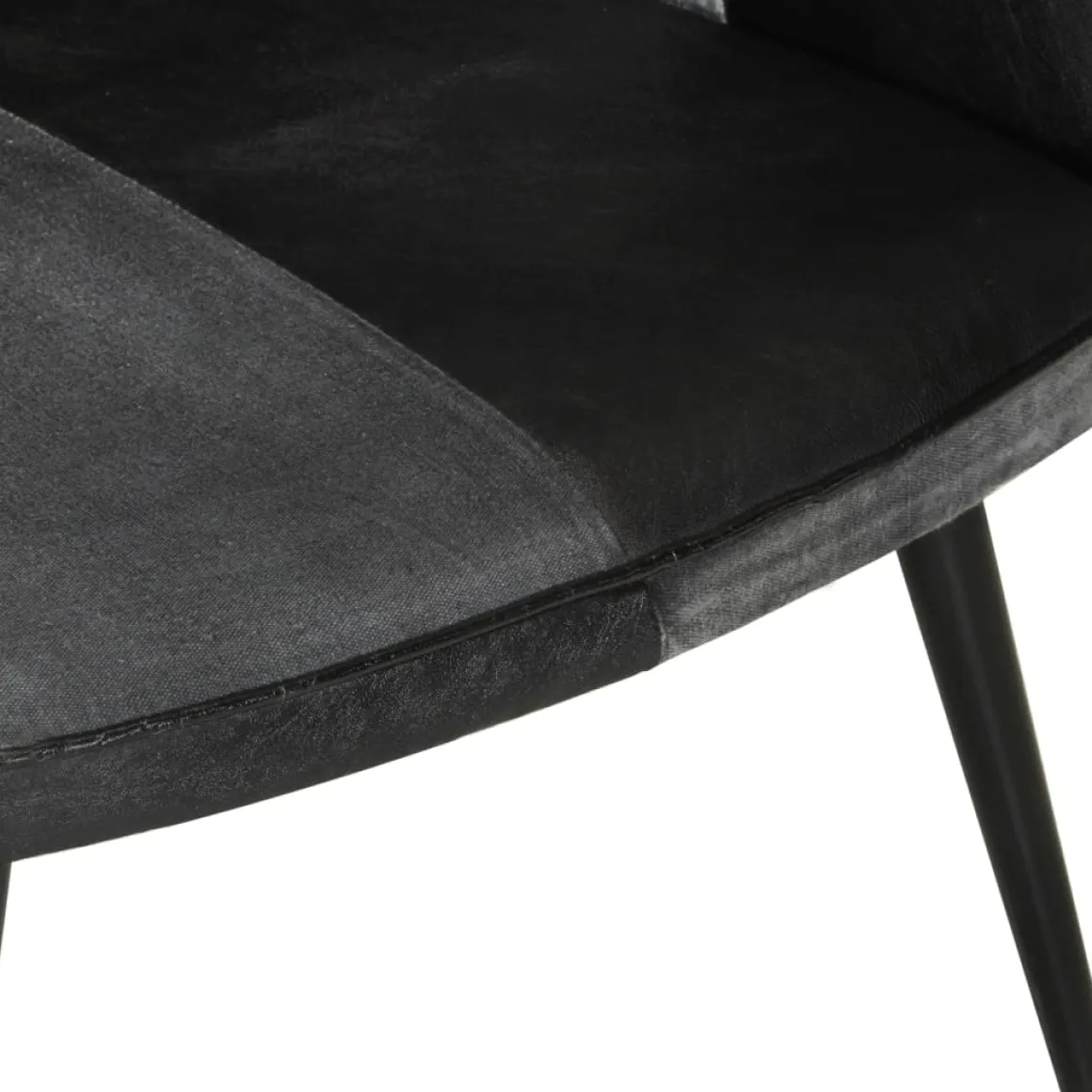 Sillón orejero Remo cuero 97x41x55 cm