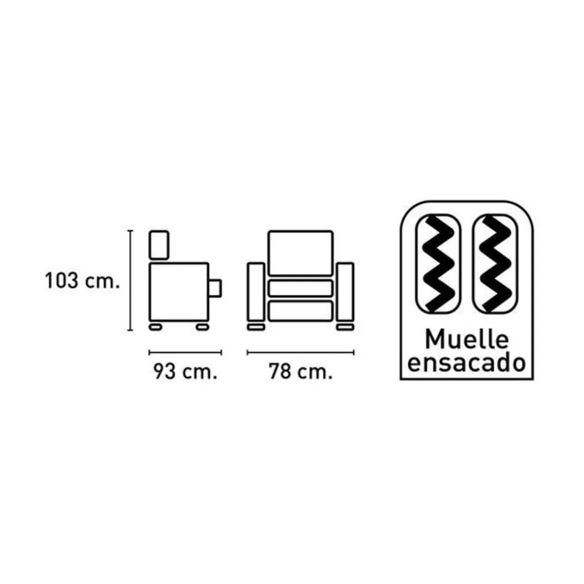 Sillón relax Cancún eléctrica reclinable tapizado Nolia marrón claro 103x78x93 cm