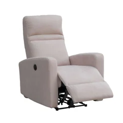 Sillón relax Condal eléctrico reclinable + reposapiés beige 103x78x93 cm