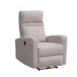 Sillón relax Condal eléctrico reclinable + reposapiés beige 103x78x93 cm