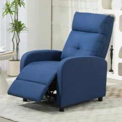 Sillón relax Gorrión Homcom reclinable con reposapiés 98x67x87 cm