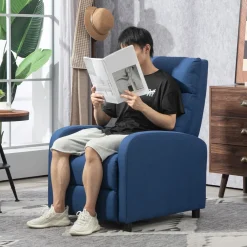 Sillón relax Gorrión Homcom reclinable con reposapiés 98x67x87 cm
