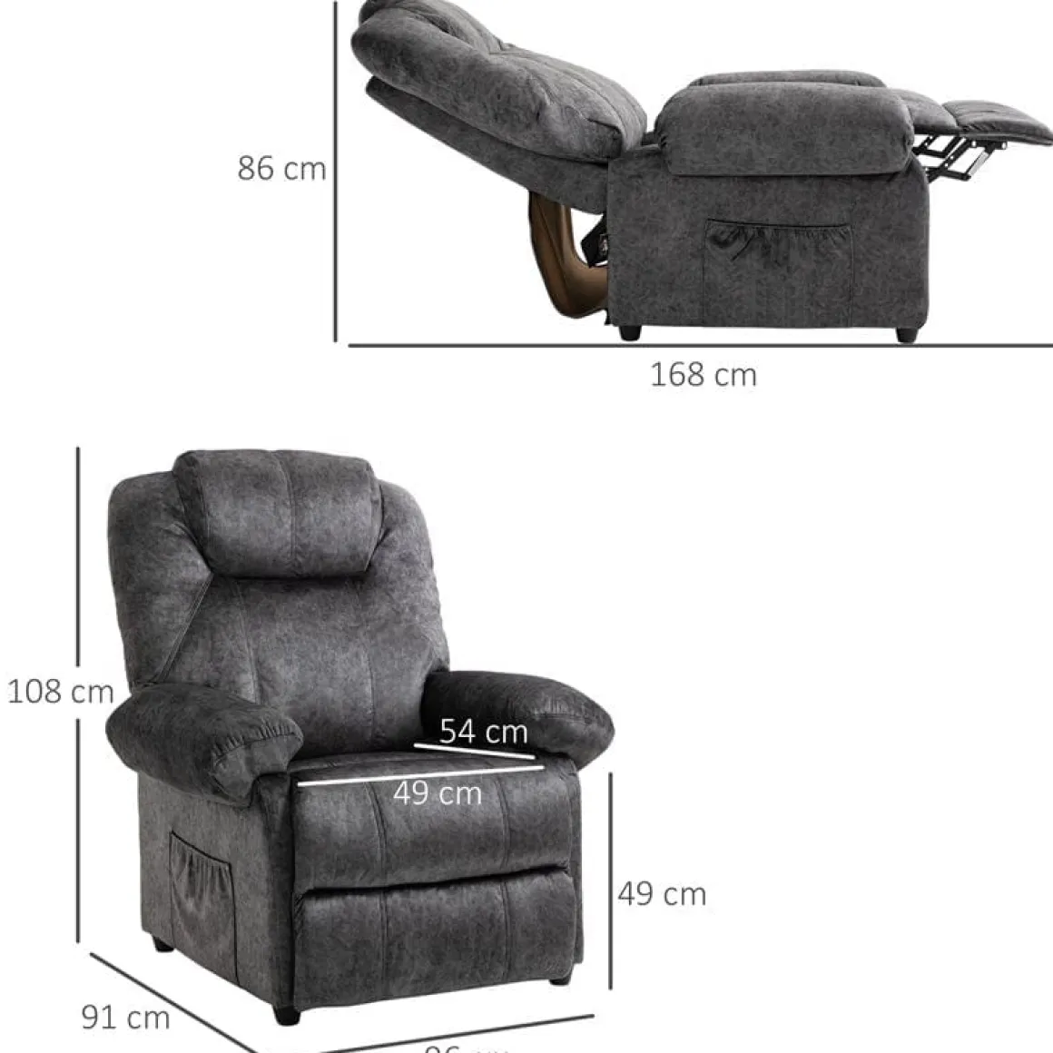 Sillón relax Homcom reclinable