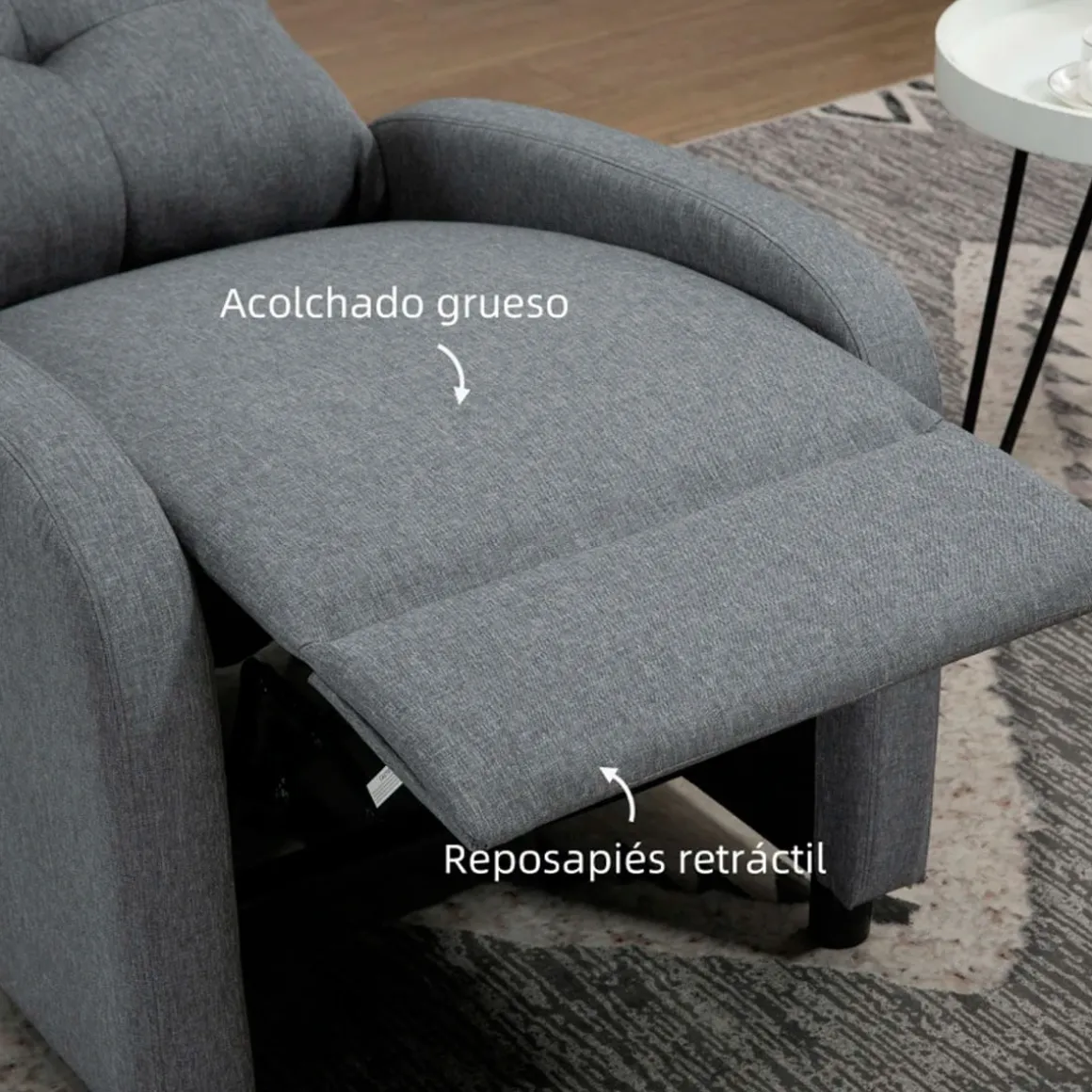 Sillón relax Maverick reclinable gris