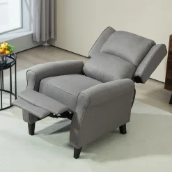 Sillón relax Petite Homcom reclinable gris 102x77x88 cm