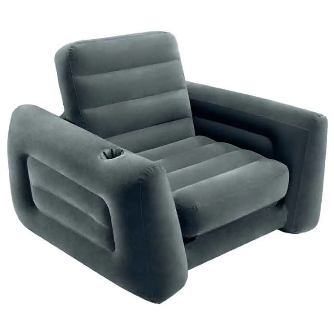 Sillón-cama hinchable Intex con válvula 2 en 1 gris 66x117x224 cm