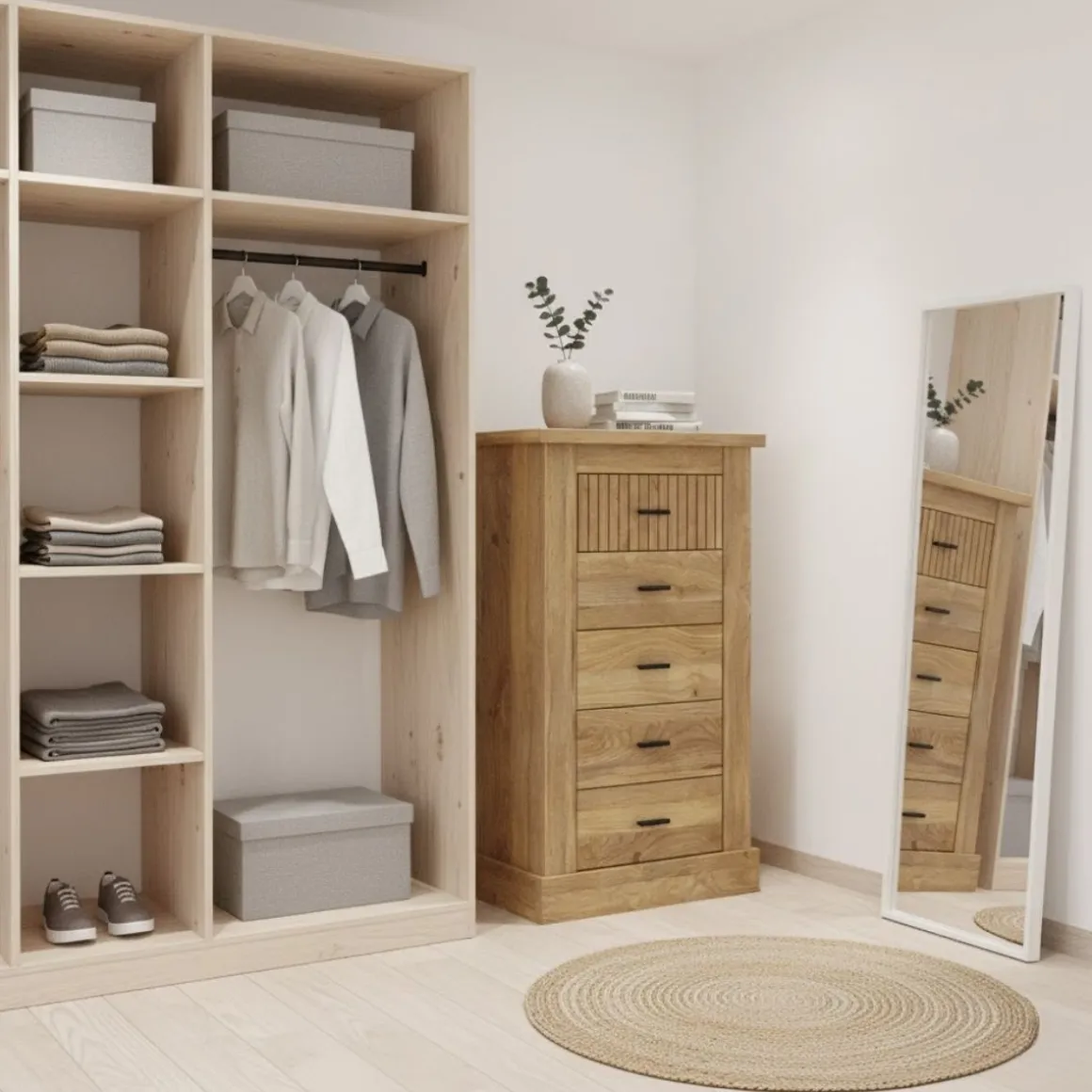 Sinfonier Rapid 5 cajones natural 107x66x39,6 cm