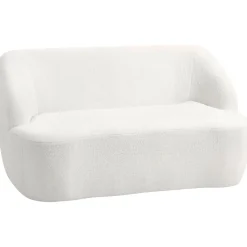 Sofá Ami Homcom 2 plazas tapizado borreguito blanco 73,5x142x85 cm