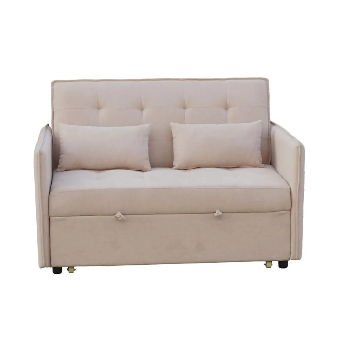 Sofá cama Bilbao 2 plazas con cojines y bolsillo lateral 96x135x87 cm