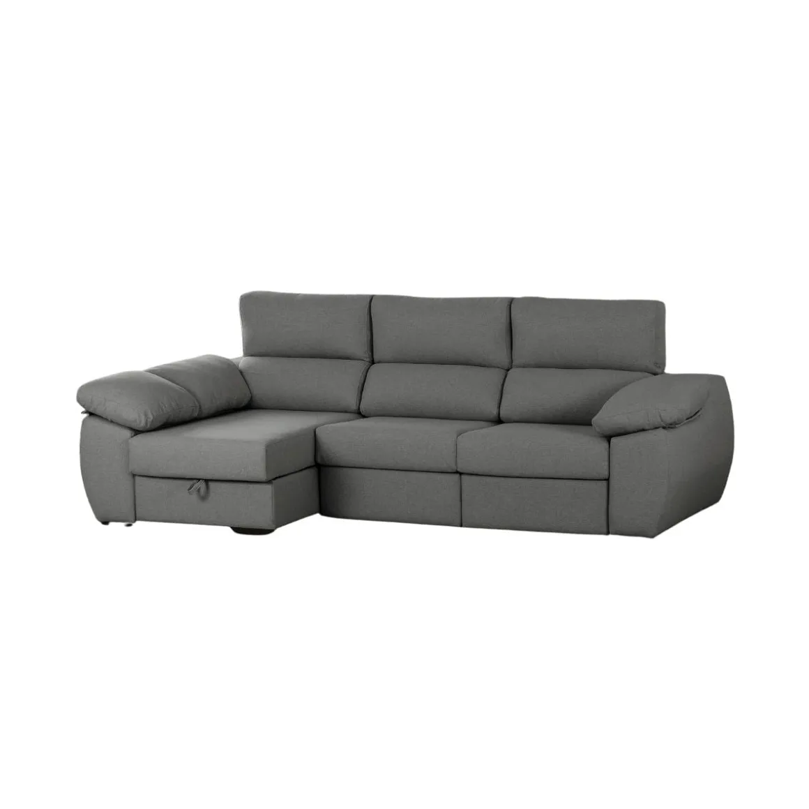 Sofá cama chaiselongue Distinción 3 plazas deslizante y reclinable 90x275x165 cm