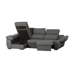 Sofá cama chaiselongue Distinción 3 plazas deslizante y reclinable 90x275x165 cm