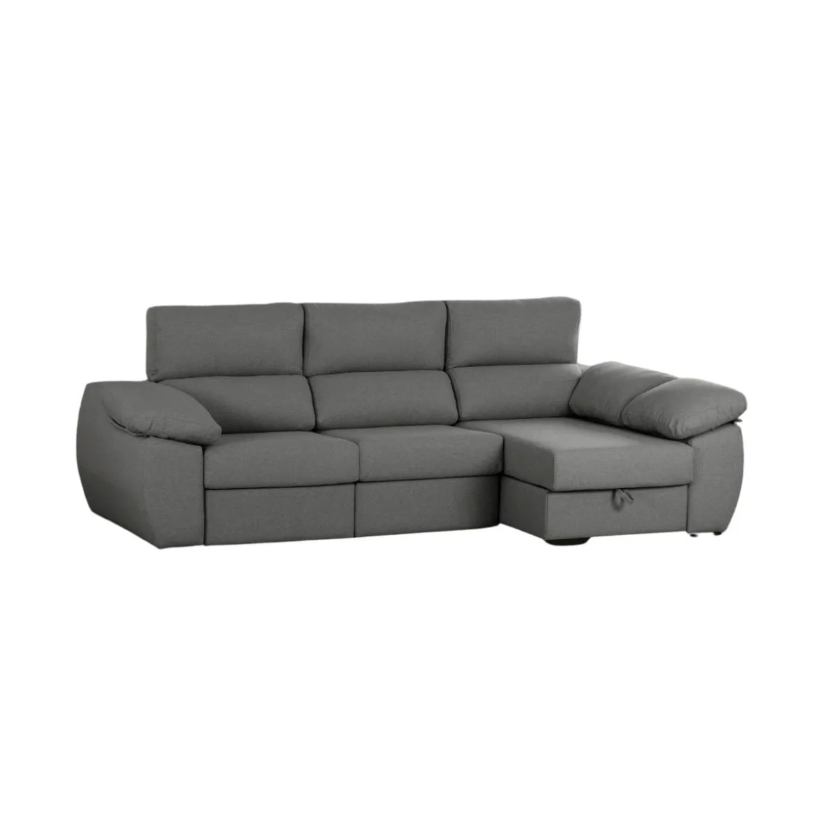 Sofá cama chaiselongue Distinción 3 plazas deslizante y reclinable 90x275x165 cm
