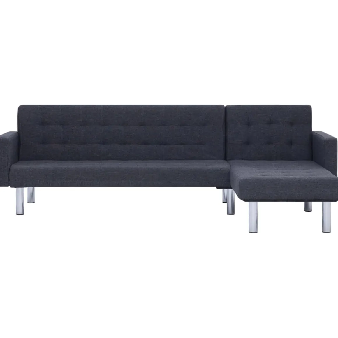 Sofá cama chaiselongue Five gris oscuro 69x218x155 cm