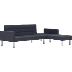 Sofá cama chaiselongue Five gris oscuro 69x218x155 cm