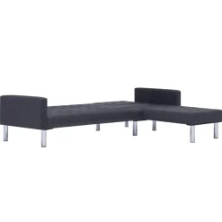Sofá cama chaiselongue Five gris oscuro 69x218x155 cm