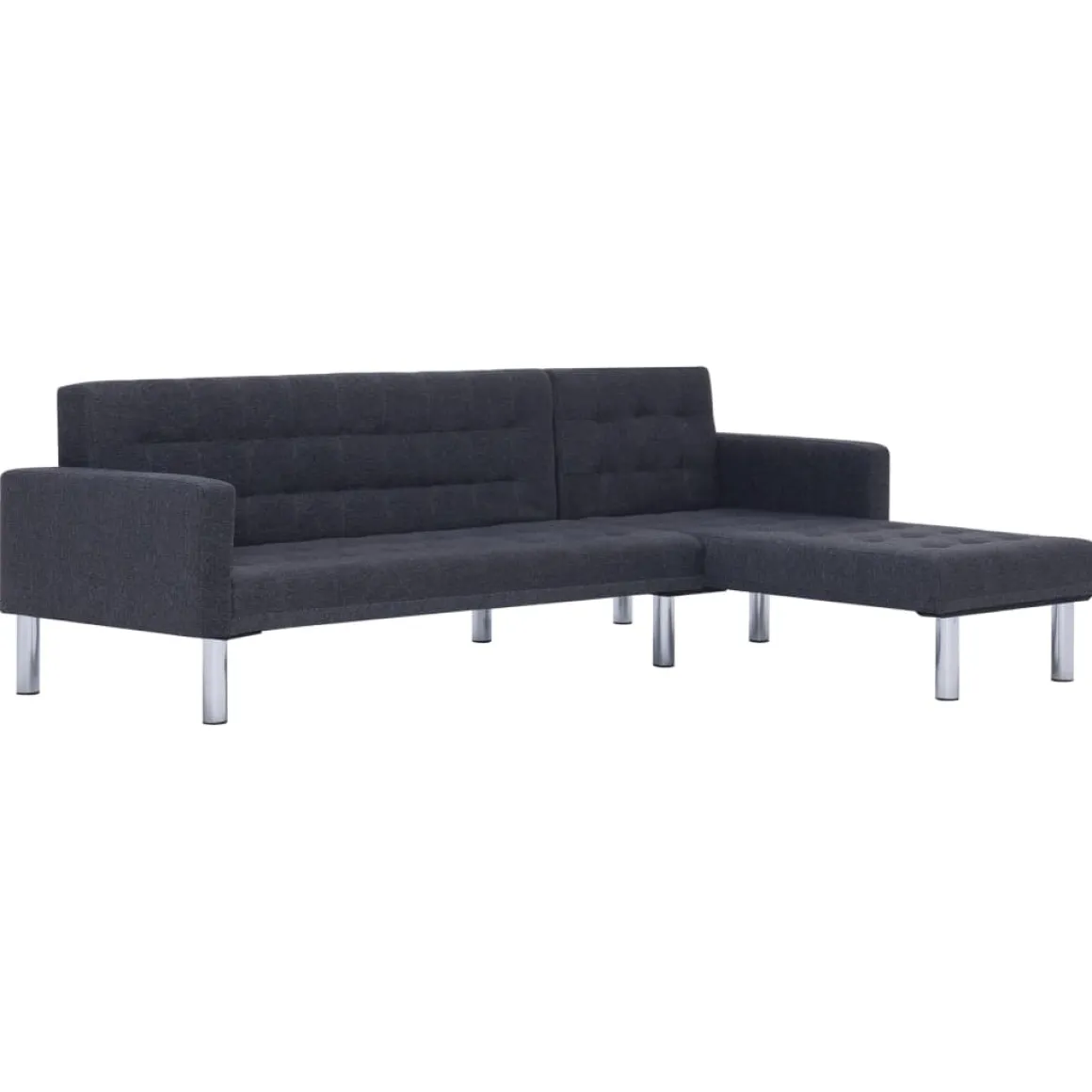 Sofá cama chaiselongue Five gris oscuro 69x218x155 cm