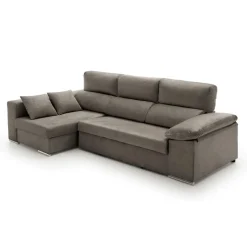 Sofá cama chaiselongue Giulia Velare 3 plazas arcón 105x264x145 cm