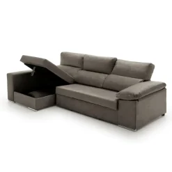 Sofá cama chaiselongue Giulia Velare 3 plazas arcón 105x264x145 cm