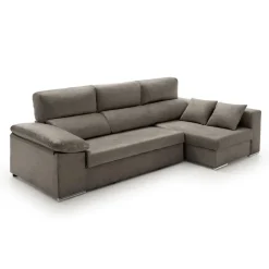 Sofá cama chaiselongue Giulia Velare 3 plazas arcón 105x264x145 cm