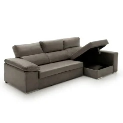 Sofá cama chaiselongue Giulia Velare 3 plazas arcón 105x264x145 cm