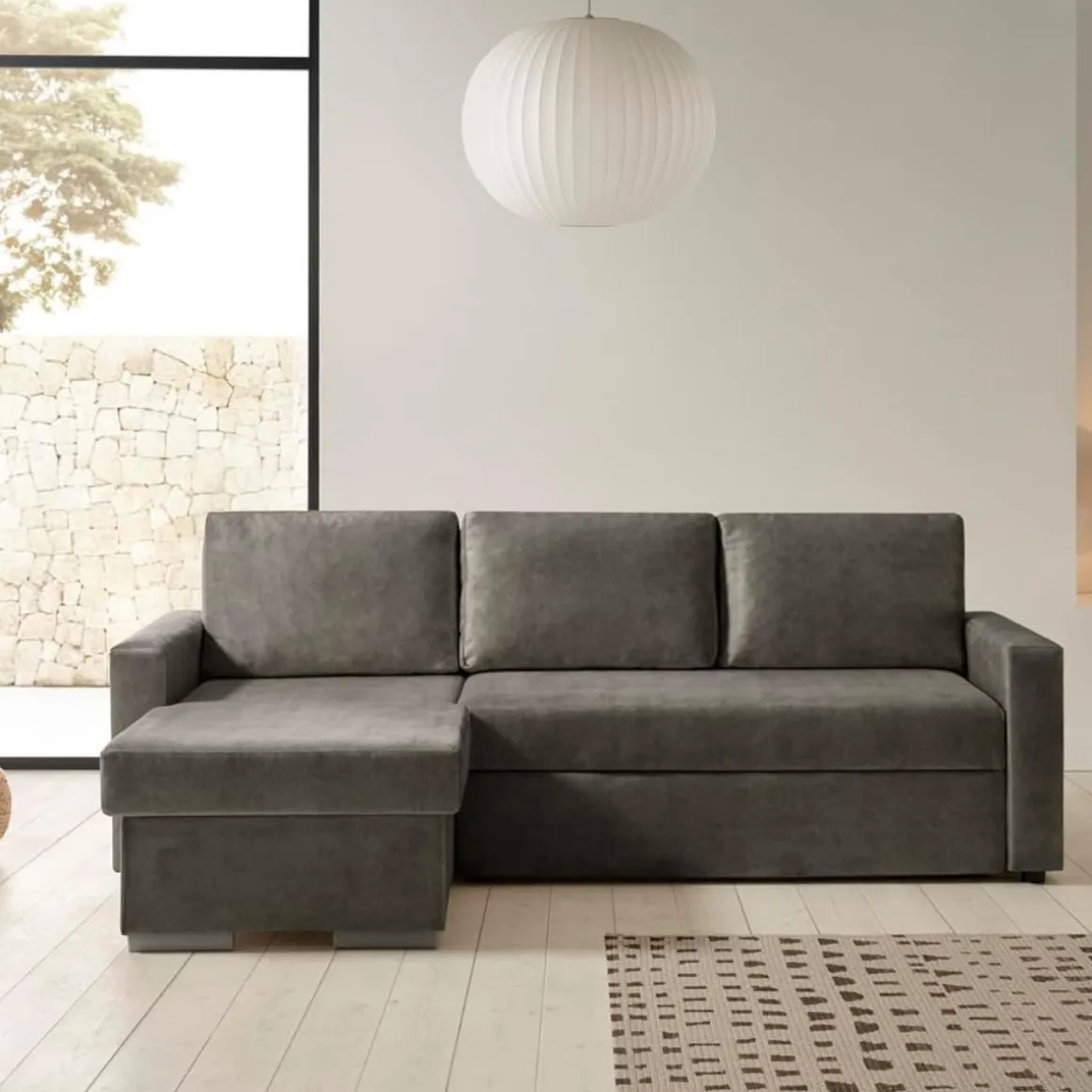 Sofá cama chaiselongue Isabella Velare 3 plazas 85x226x146 cm