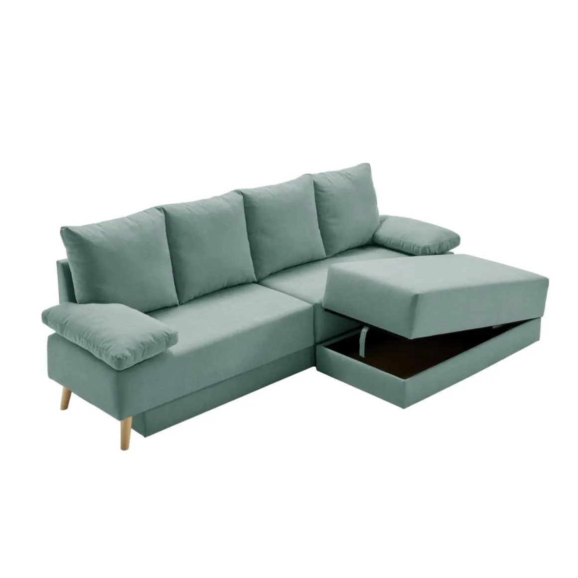 Sofá cama chaiselongue Signature 4 plazas 5 en 1 con arcón 98x260x153 cm
