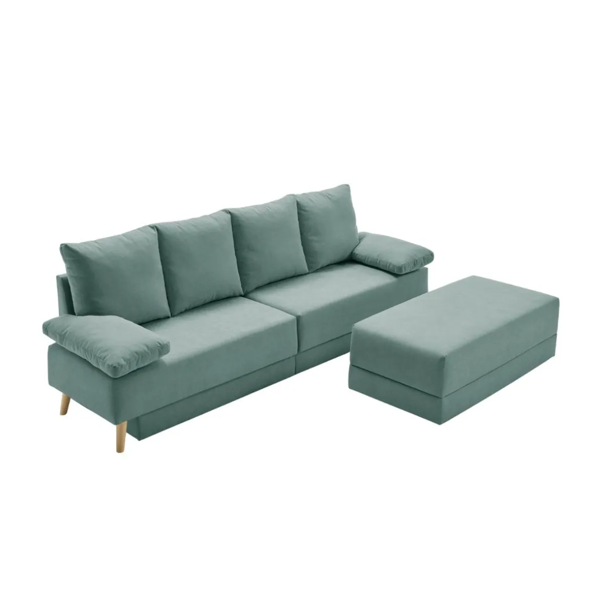 Sofá cama chaiselongue Signature 4 plazas 5 en 1 con arcón 98x260x153 cm