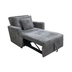 Sofá cama Corduroy respaldo reclinable 88x99x99 cm