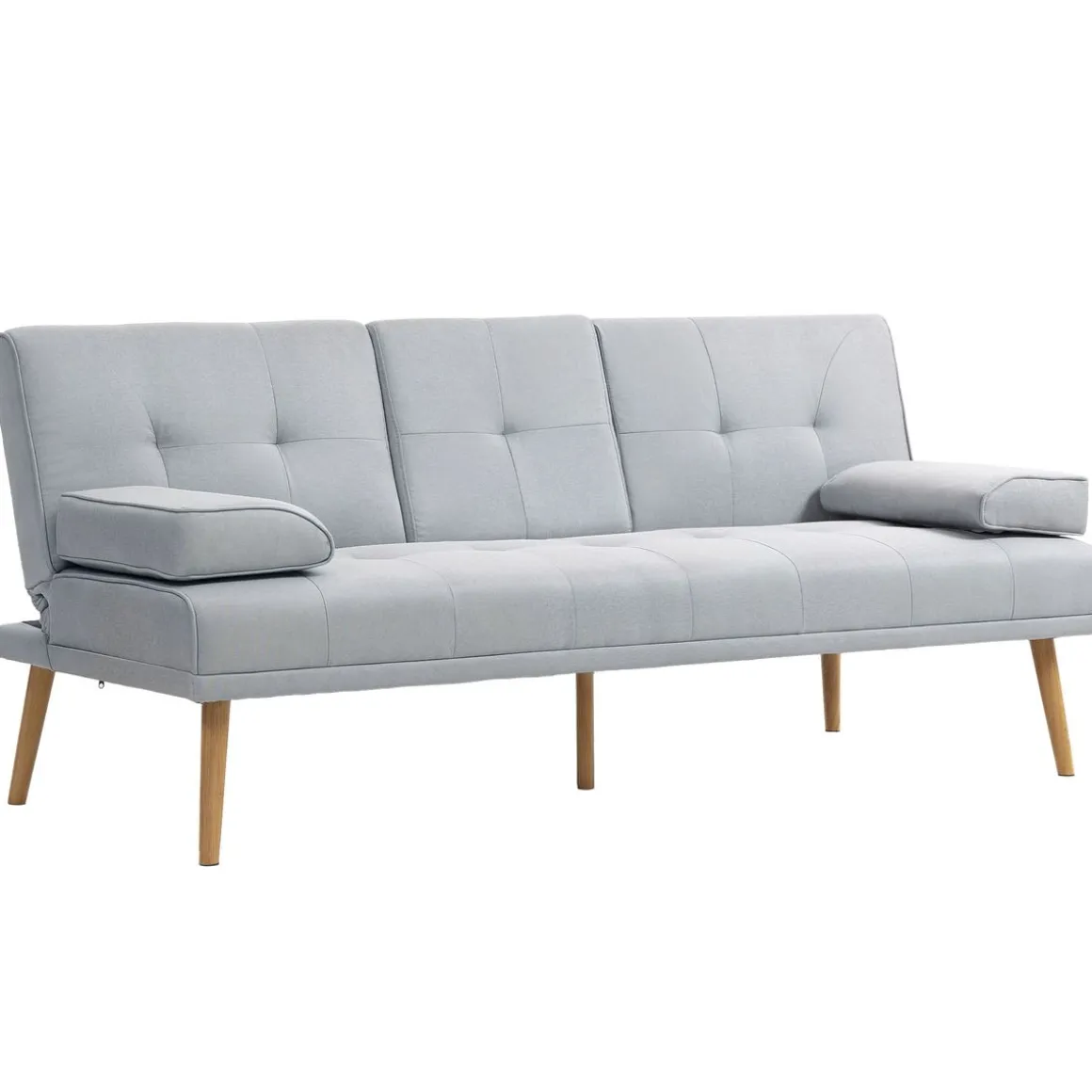 Sofá cama Cotton Homcom 3 plazas respaldo ajustable 78x181x77 cm