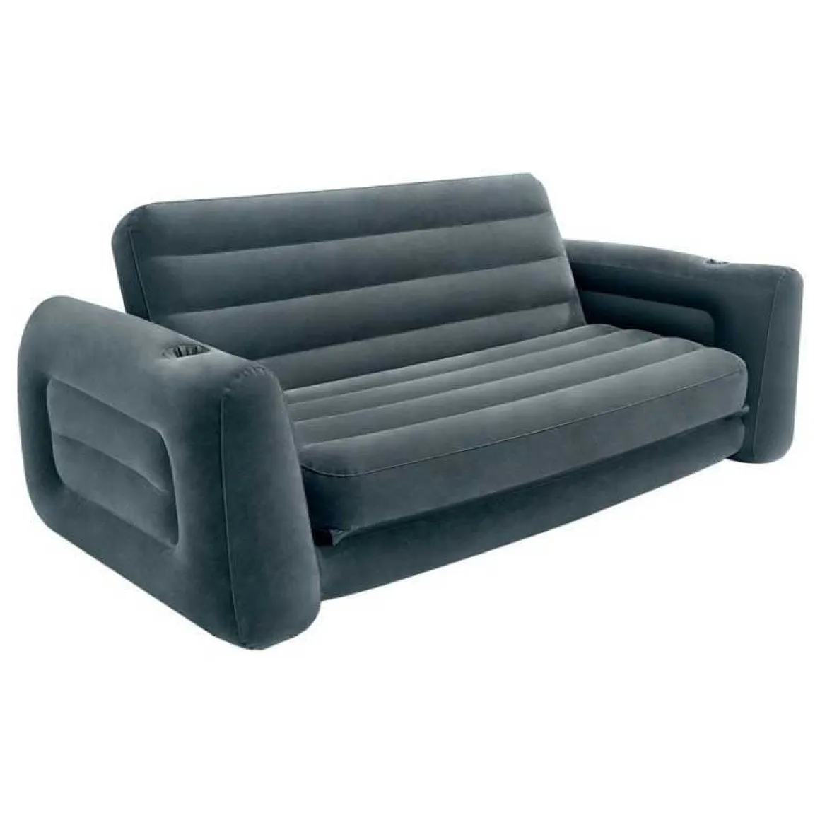 Sofá cama hinchable Intex 2 usuarios gris carbón 66x203x224 cm