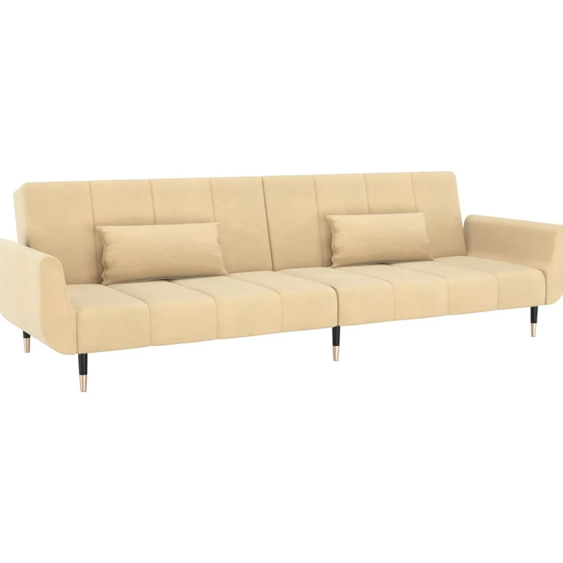 Sofá cama Hirina 2 plazas respaldo ajustable con almohadas 69x220x84,5 cm
