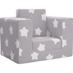 Sofá cama infantil Estrella 1 plaza gris 42x52x38 cm