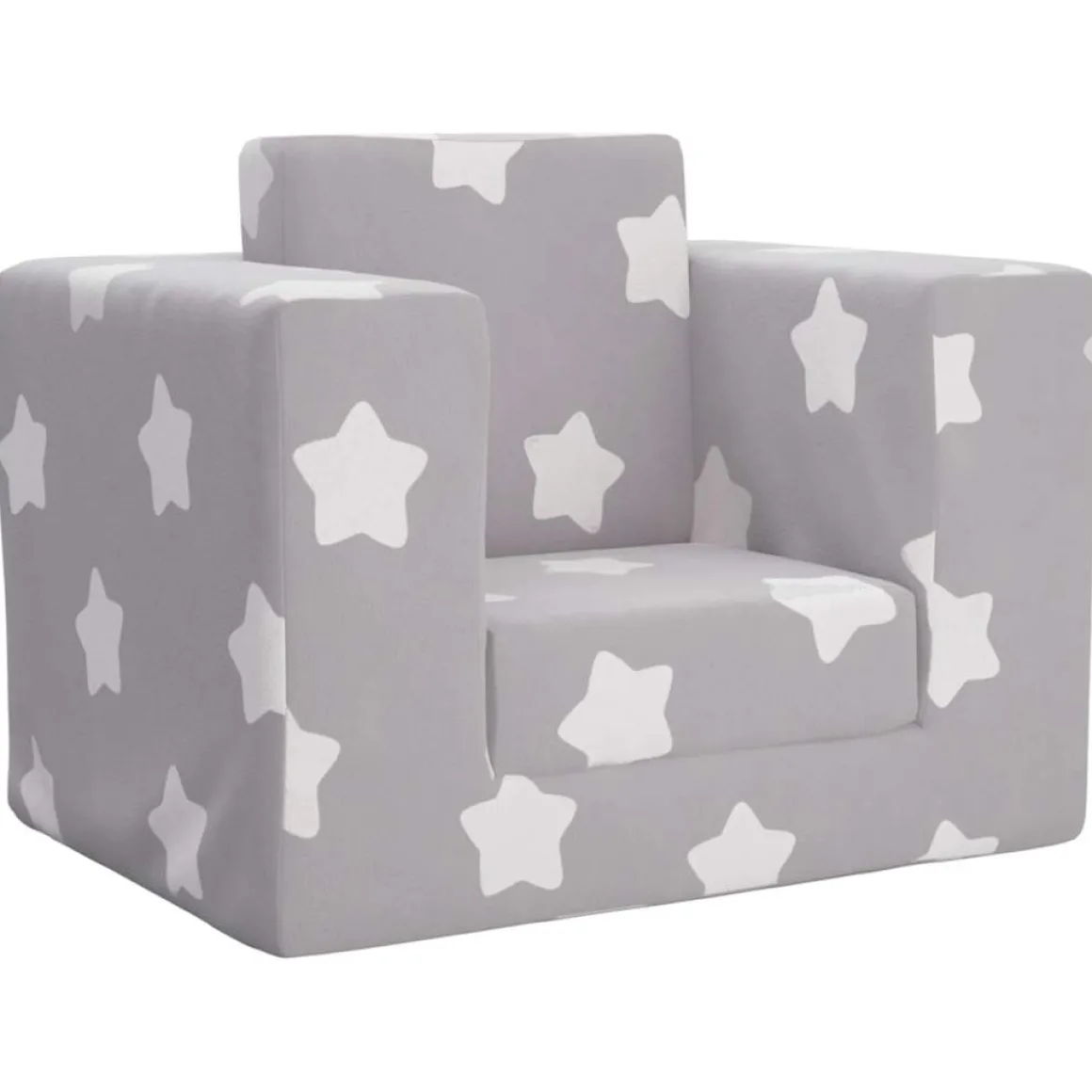 Sofá cama infantil Estrella 1 plaza gris 42x52x38 cm