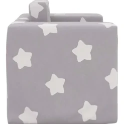 Sofá cama infantil Estrella 1 plaza gris 42x52x38 cm