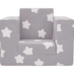Sofá cama infantil Estrella 1 plaza gris 42x52x38 cm