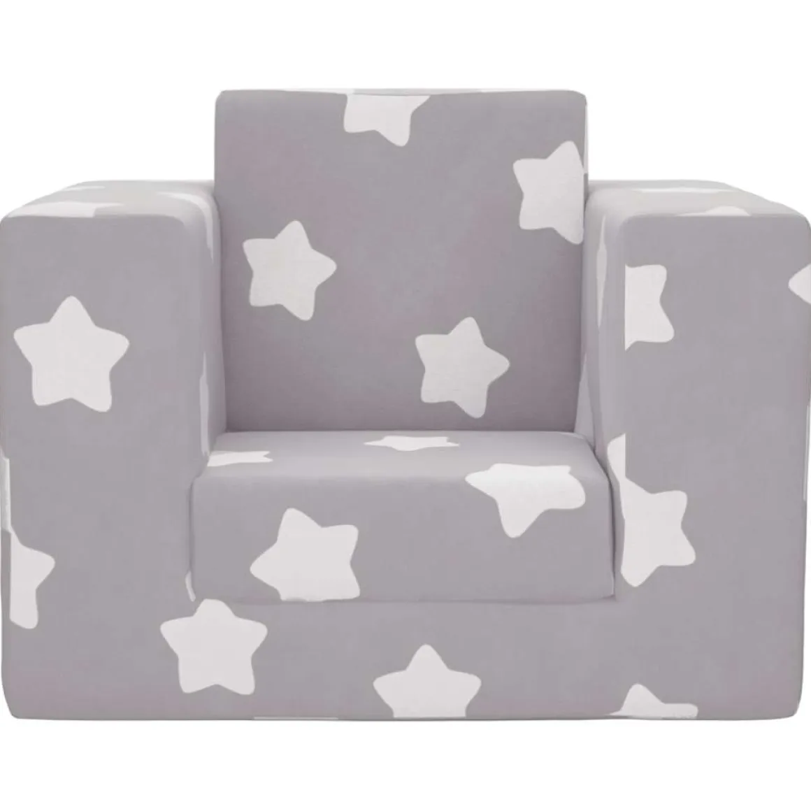 Sofá cama infantil Estrella 1 plaza gris 42x52x38 cm