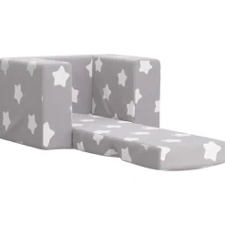 Sofá cama infantil Estrella 1 plaza gris 42x52x38 cm
